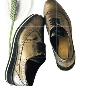 🍃Zara | Silver Platform Loafers